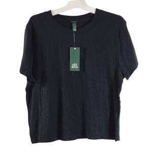 Wild Fable Short Sleeve Crew Neck Tee, Black, Size M, NWT